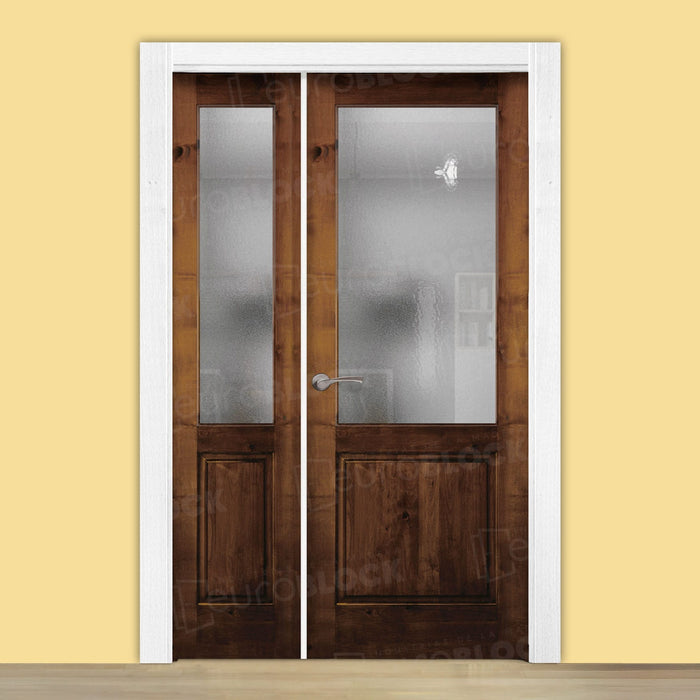 Puerta Doble para Salón Rústica Pegaso Nogal