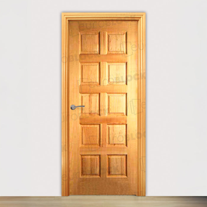 Puerta Block Rústica de Madera 10-Tableros