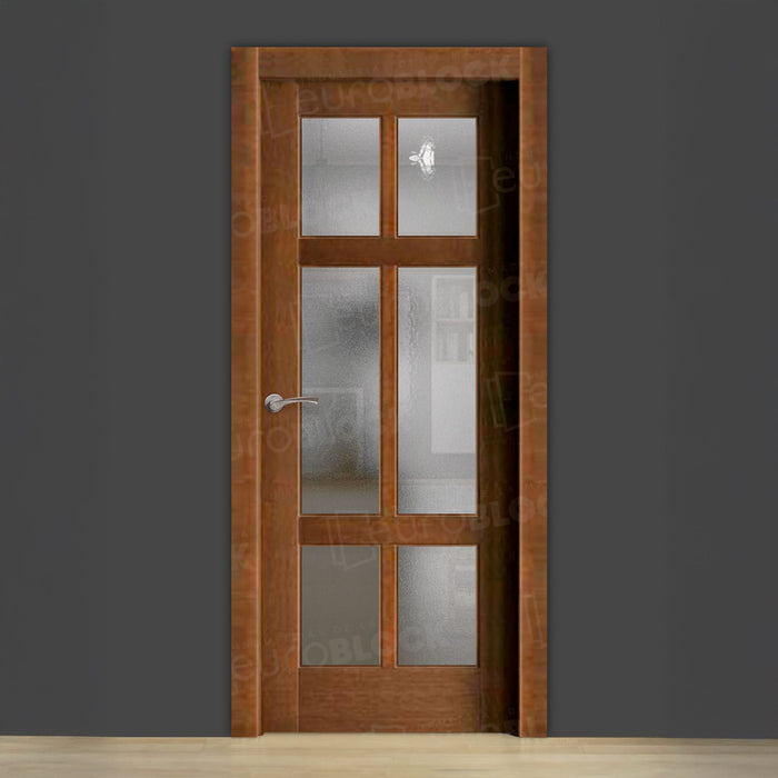 Puerta Block Rústica de Madera Arpa V6