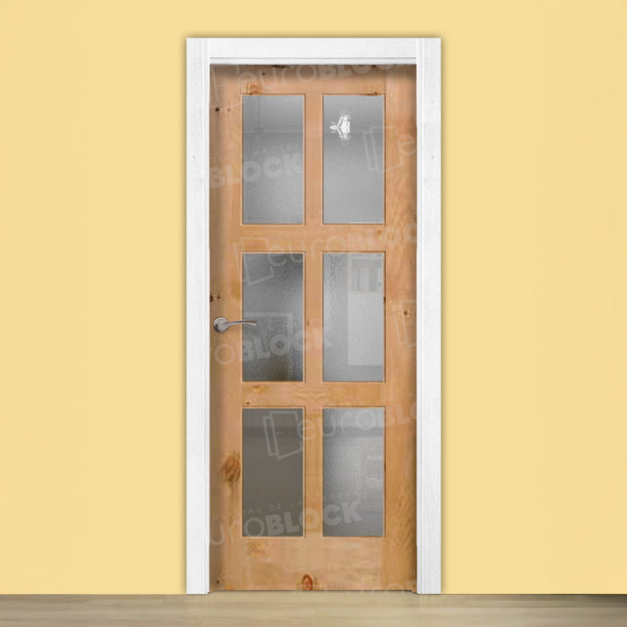 Puerta Block Rústica de Madera Bravo V6
