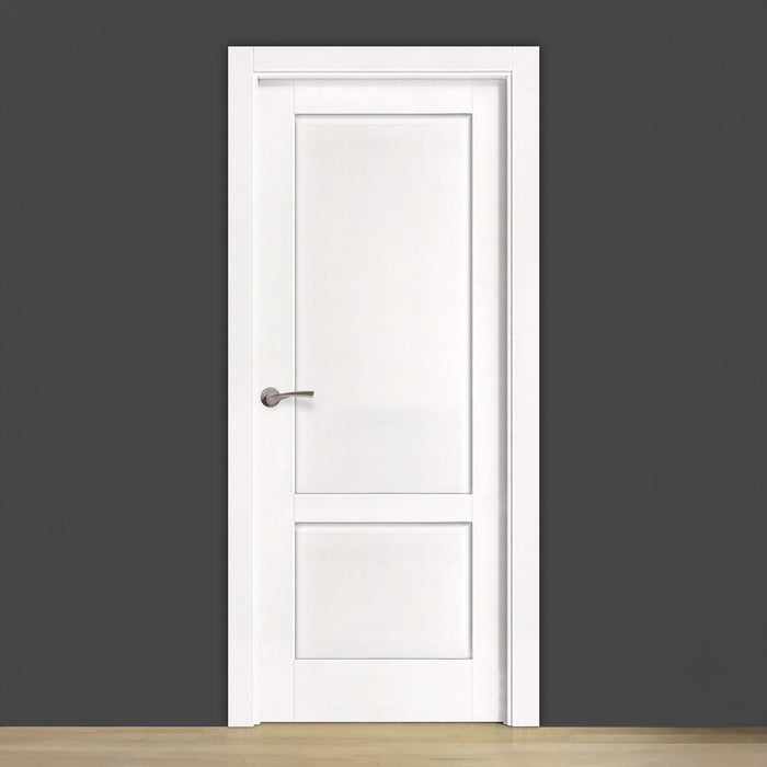 Puerta Block Rústica de Madera Carranza Lacada en Blanco