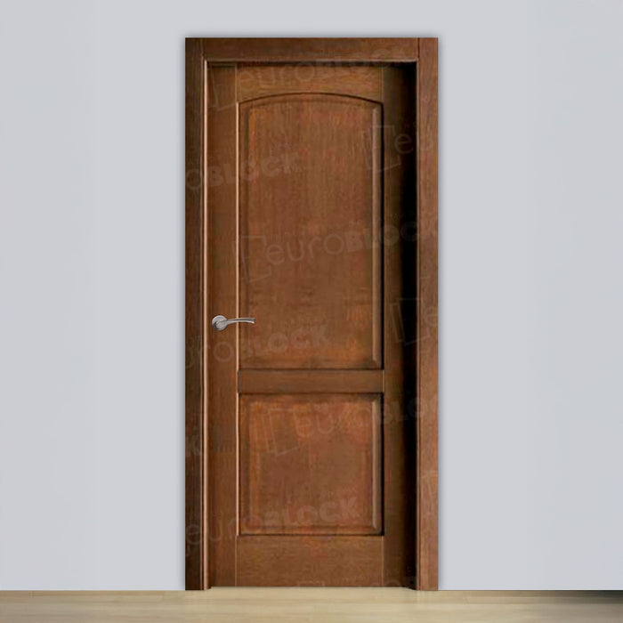 Puerta Block Rústica de Madera Carrión Nogal Osc