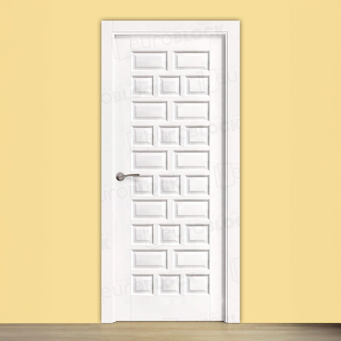 Puertas de Interior Rústicas Madera Castellana Lacada en Blanco
