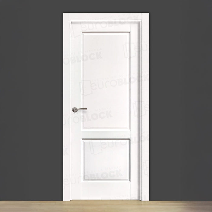 Puerta Block Rústica de Madera Galante Lacada en Blanco