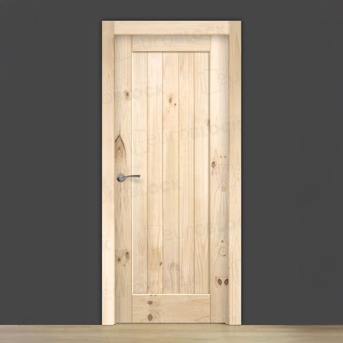 Puerta Block Rústica de Madera GR005 (Madera sin barnizar)