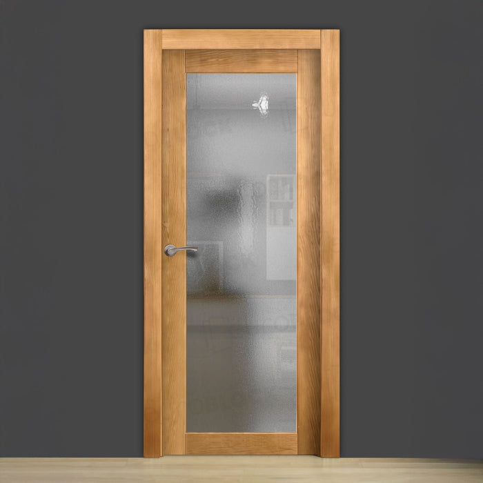 Puerta Block Rústica de Madera GR005 V1 Teñida
