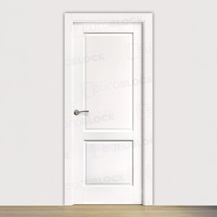 Puerta Block Rústica de Madera Pegaso Lacada en Blanco