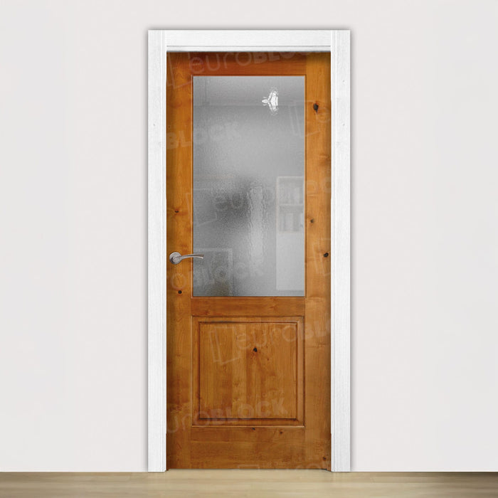 Puerta Block Rústica de Madera Pegaso Miel ZV1