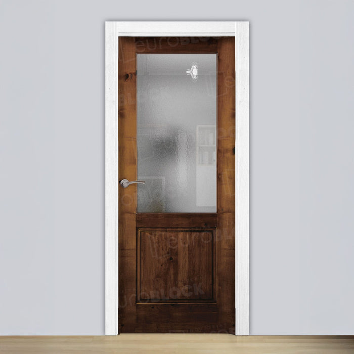 Puerta Block Rústica de Madera Pegaso Nogal ZV1
