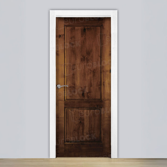 Puerta Block Rústica de Madera Pegaso Nogal