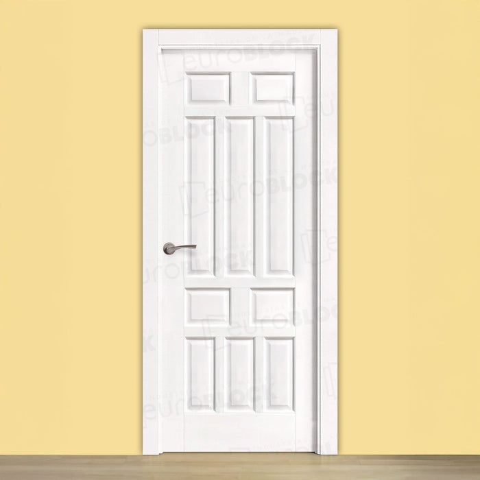 Puerta Block Rústica de Madera PM-8900 Lacada en Blanco