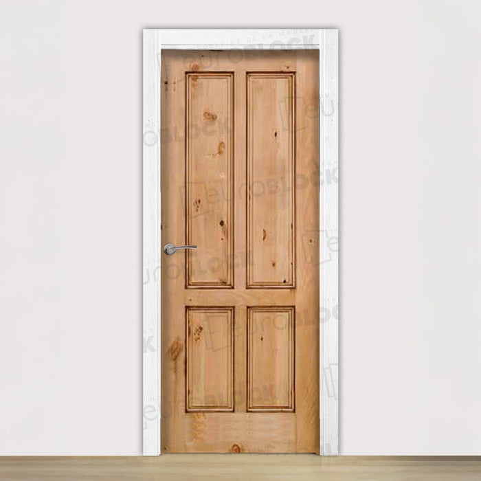 Puerta Block Rústica de Madera Radiante