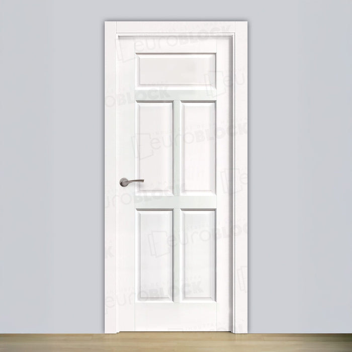 Puerta Block Rústica de Madera Retiro Lacada en Blanco