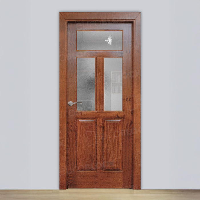 Puerta Block Rústica de Madera Retiro V3