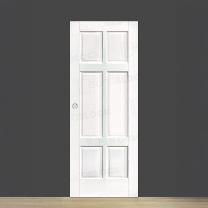 Puerta Corredera de Interior de Madera Arpa Lacada en Blanco