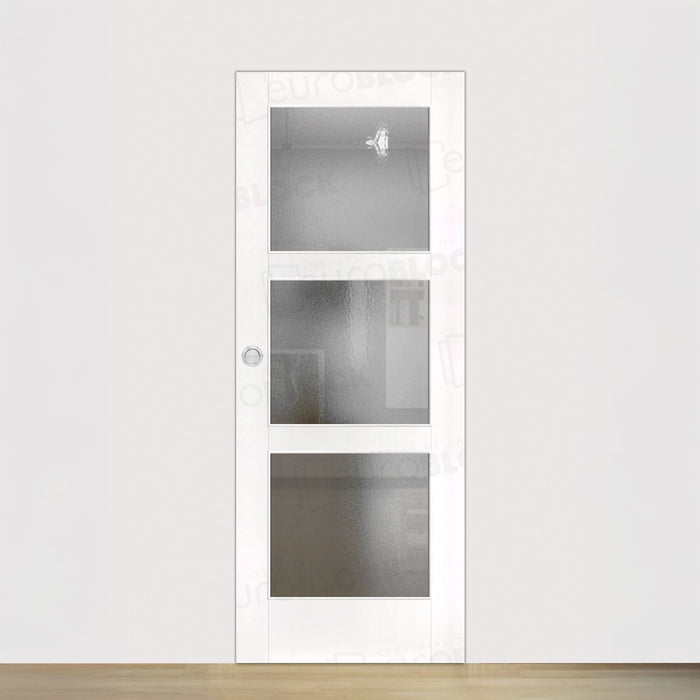 Puerta Corredera de Interior de Madera Bernabeu V3 Lacada en Blanco