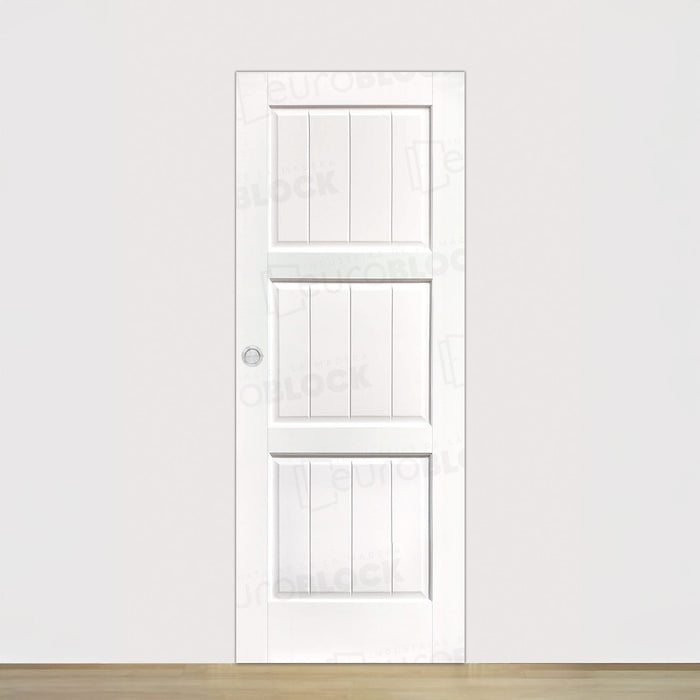 Puerta Corredera de Interior de Madera Bernabeu Lacada en Blanco