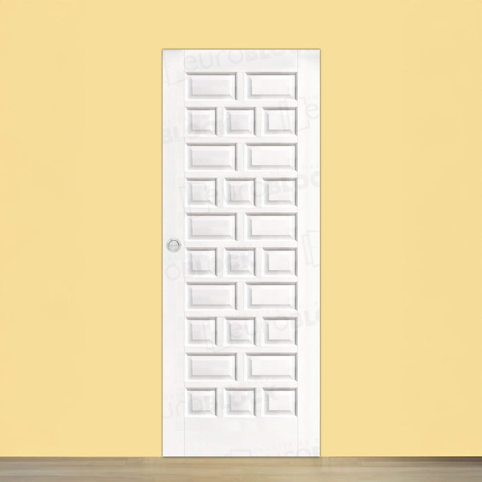 Puerta Corredera de Interior de Madera Madera Castellana Lacada en Blanco