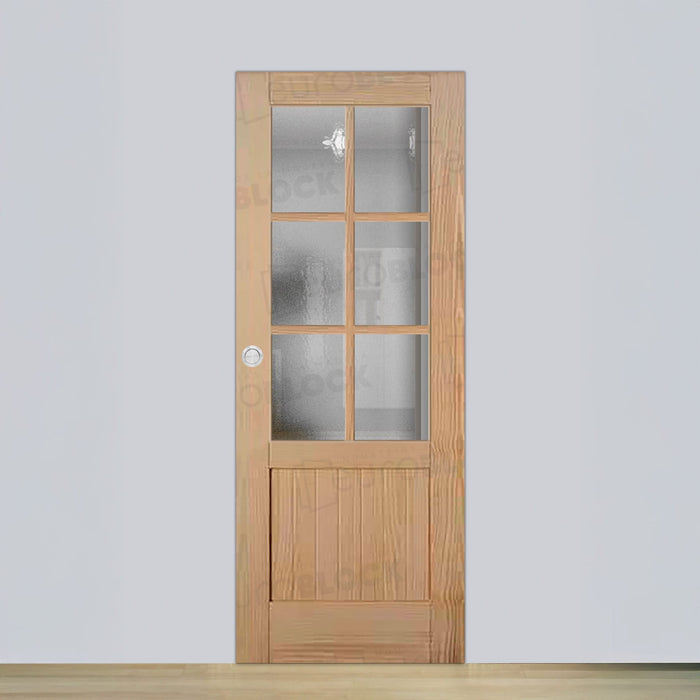 Puerta Corredera de Interior de Madera Cuenca ZV6 (Madera sin barnizar)