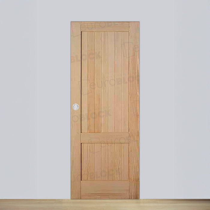 Puerta Corredera de Interior de Madera Cuenca (Madera sin barnizar)