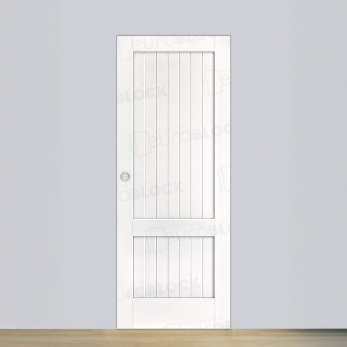 Puerta Corredera de Interior de Madera Cuenca Lacada en Blanco