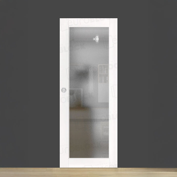 Puerta Corredera de Interior de Madera GR005  V1 Lacada en Blanco