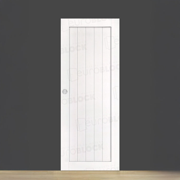 Puerta Corredera de Interior de Madera GR005  Lacada en Blanco