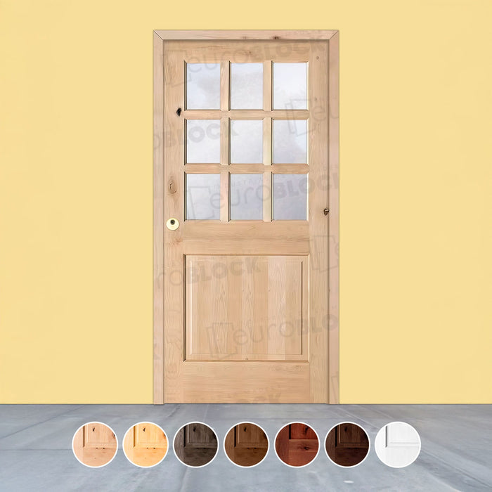 Puerta de Exterior de Madera Maciza Serie 1100-V9
