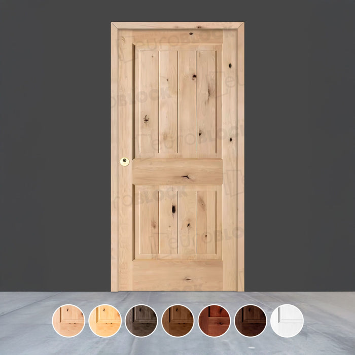 Puerta de Exterior de Madera Maciza Serie 2100