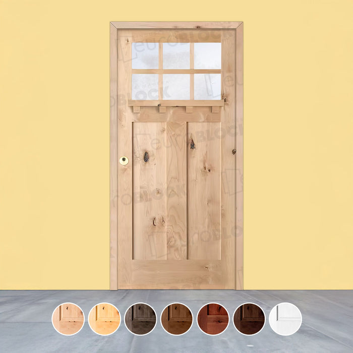Puerta de Exterior de Madera Maciza Serie 4100-T-V6