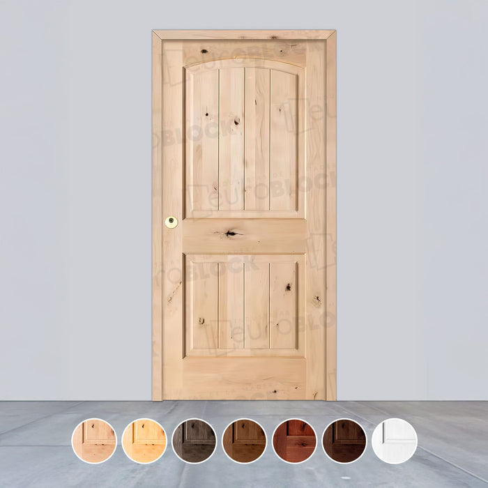 Puerta de Exterior de Madera Maciza Serie 7100