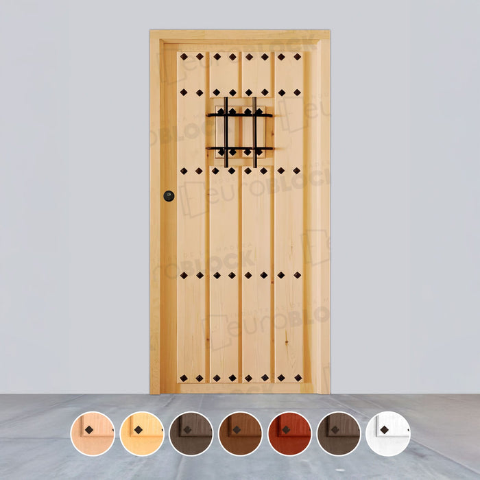 Puerta de Exterior de Madera Maciza Serie PC-04