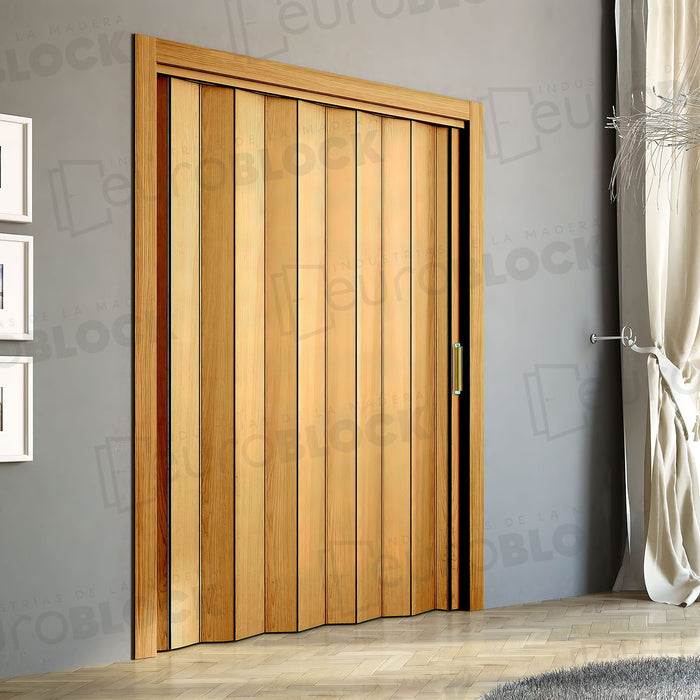 Puerta Plegable Madera Natural Roble Milán Alto 205 cm.